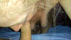 Petite Blonde Sucks Cock with Fierce Passion