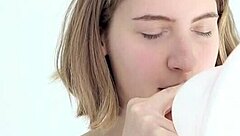 Young Babe Pops Her First Balloon With Blowjob?