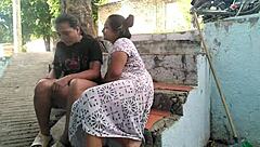 Older Woman Interrupted by Young Lesbian Craving Oral Action