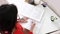 Hot Slender Brunette Li Loo From Russia Gives Shaved Blowjob And Rides Metrosexual To Cumshot