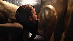 what's it like kissing and rimming trimmed pussy in artsy lesbian body paint with alexis fawx and ana foxxx