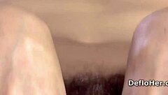 Blonde Pigtail Teen Rita Mochalkina Deflowers In Close-Up Casting