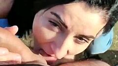 Oh God, She's Sucking His Cock And Nuts Right On The Roadside!