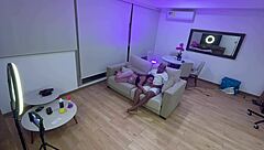 Behind the scenes, stepmom gets cum in mouth from stepson