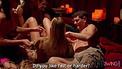 Swinger Couples Get Naked Slowly in Wild Group Action