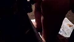 using a thin dildo on the butt