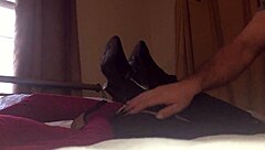 wow, bratty little 18+ gets flogged, spanked, and fucked hard in boots!