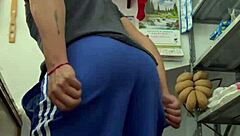 young mexican masturbates in grocery store