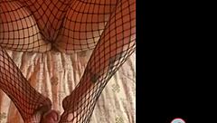 Friend's Feet Grip My Big Cock In Pantyhose.