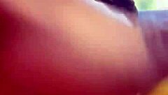 The fat slut gets fingered to orgasm in public outdoor scene