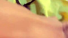 The fat slut gets fingered to orgasm in public outdoor scene