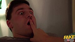 Fake Halloween in dorm leads to bound femdom deepthroat and squirting?