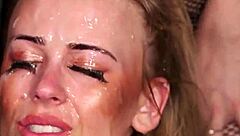 Spicy Beauty Eats Sperm In Bukkake