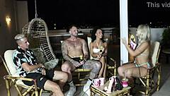 bruna and ale in sheer red glamour swingers compilation