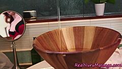 Alex Harper gives a handjob and fucks in the bathtub