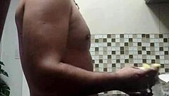 Macho Amateurs Bent Over In Doggystyle Fetish Washing Dishes