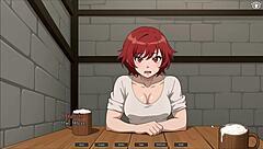 Hot Forge Hentai: Risky Blowjob Under Table!