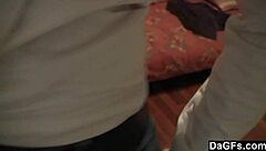 Dagfs: shameless nympho teen strips and shows her shaved body