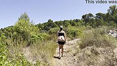 Young milf hikes with mouth full of cum