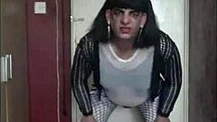 sissy crossdress back swallowing own piss for shy bisexual lover