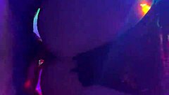 reverse cowgirl with toys and big cock in fishnets