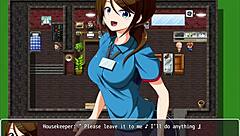 Fucking the old man's housekeeper with big cock creampie.