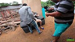 I, Luara Amaral, recordin behind the scenes with Binho Ted in the communty.