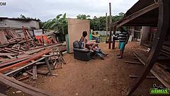 I, Luara Amaral, recordin behind the scenes with Binho Ted in the communty.