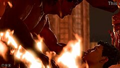 sex with a little devil in gay encounter.