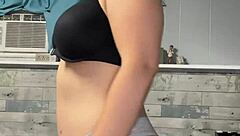 Watch me undress after night out, revealing my tits and getting groped