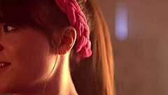 Stuck in room with teen 18+ stepsister and hot bff during halloween