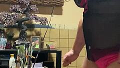 Sasha Rose gives intense blowjob with cum on big tits