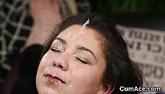 Wicked Idol Gets Jizz Load on Face Eating All Jizm