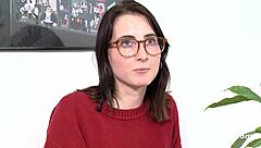 Lia plays with her favorite toy, fingering herself shaved