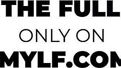 Beautiful Blonde Stepmom In Shorts Plays With Her Stepsons Big Hard Cock While Watching Scary Movie