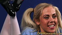 cfnm teen sucks cock with handjob fetish