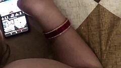 Desi wife watches porn in her room as husband fucks her from behind