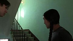 Shaved and hairless Rita enjoys casual sex with a welcomed teen in this European porn video