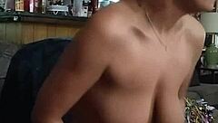 mandeezy4u2, brunette wife, toys herself with various items in amateur setting