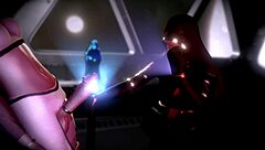 Futanari in space gives handjob using telekinesis powers