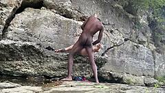 I saw bigdaddykj interracial couple having fun on a hike