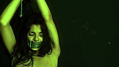 petite tattooed teen gina valentina gets bound in stockade for hardcore bdsm