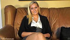 Blonde Slut In Casting Gets Fucked And Covered In Cum!