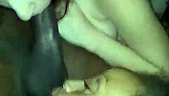 Watch this sloppy deepthroat on big black cock