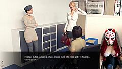 Jessica Oneil shows big tits in see-through lingerie