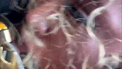 thick latina gives car blowjob then squirts before creampie