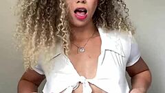 the hot blonde plays with her ass and sends to neighbor