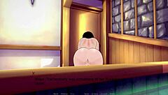 Crossdressing anal sex in bathroom therapy session