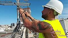 Barbie Anderson Receives Blowjob And Anal From Bricklayer