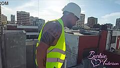 Barbie Anderson Receives Blowjob And Anal From Bricklayer